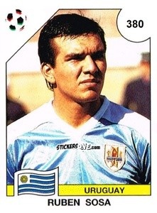 Figurina Ruben Sosa - Campeonato De Futebol Mundial 1990 n. 380 - Panini