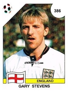 Figurina Gary Stevens - Campeonato De Futebol Mundial 1990 n. 386 - Panini