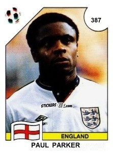 Sticker Paul Parker - Campeonato De Futebol Mundial 1990 n. 387 - Panini