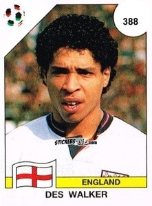 Sticker Des Walker - Campeonato De Futebol Mundial 1990 n. 388 - Panini
