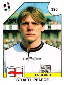 Cromo Stuart Pearce - Campeonato De Futebol Mundial 1990 n. 390 - Panini