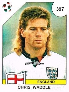 Sticker Chris Waddle - Campeonato De Futebol Mundial 1990 n. 397 - Panini