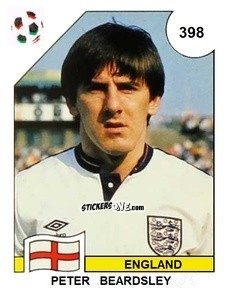 Sticker Peter Beardsley - Campeonato De Futebol Mundial 1990 n. 398 - Panini