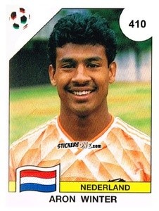 Sticker Aron Winter - Campeonato De Futebol Mundial 1990 n. 410 - Panini