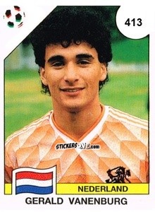 Sticker Gerald Vanenburg - Campeonato De Futebol Mundial 1990 n. 413 - Panini