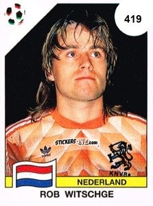 Figurina Rob Witschge - Campeonato De Futebol Mundial 1990 n. 419 - Panini