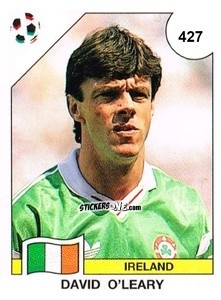 Sticker David O'Leary - Campeonato De Futebol Mundial 1990 n. 427 - Panini