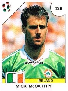 Sticker Mick McCarthy - Campeonato De Futebol Mundial 1990 n. 428 - Panini