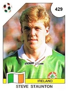 Sticker Steve Staunton - Campeonato De Futebol Mundial 1990 n. 429 - Panini