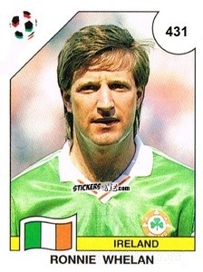 Sticker Ronnie Whelan - Campeonato De Futebol Mundial 1990 n. 431 - Panini