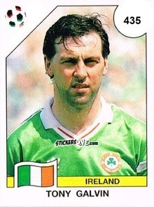 Sticker Tony Galvin - Campeonato De Futebol Mundial 1990 n. 435 - Panini