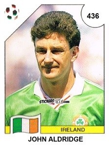 Sticker John Aldridge - Campeonato De Futebol Mundial 1990 n. 436 - Panini