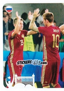 Sticker Celebration Russia (puzzle 1) - FIFA Confederation Cup Russia 2017 - Panini