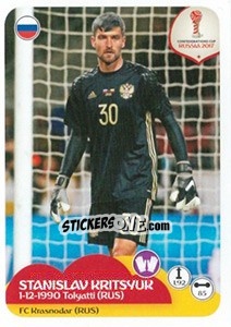 Sticker Stanislav Kritsyuk - FIFA Confederation Cup Russia 2017 n. 37 - Panini