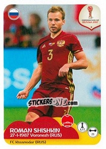 Sticker Roman Shishkin - FIFA Confederation Cup Russia 2017 n. 39 - Panini