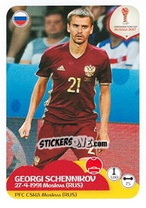 Cromo Georgi Schennikov - FIFA Confederation Cup Russia 2017 - Panini