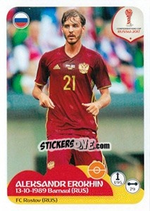 Sticker Aleksandr Erokhin - FIFA Confederation Cup Russia 2017 - Panini
