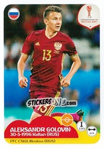 Sticker Aleksandr Golovin - FIFA Confederation Cup Russia 2017 n. 48 - Panini