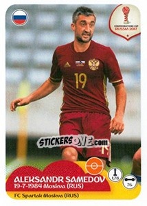 Sticker Aleksandr Samedov - FIFA Confederation Cup Russia 2017 n. 50 - Panini