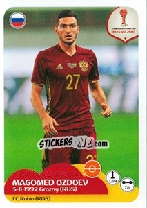 Cromo Magomed Ozdoev - FIFA Confederation Cup Russia 2017 - Panini