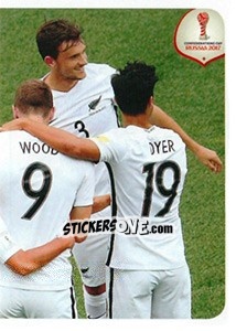 Sticker Celebration New Zealand (puzzle 2) - FIFA Confederation Cup Russia 2017 - Panini