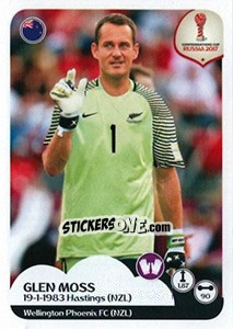Sticker Glen Moss - FIFA Confederation Cup Russia 2017 n. 64 - Panini