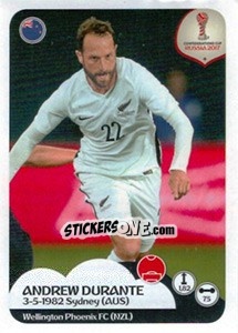 Sticker Andrew Durante - FIFA Confederation Cup Russia 2017 - Panini