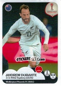 Sticker Andrew Durante - FIFA Confederation Cup Russia 2017 n. 72 - Panini