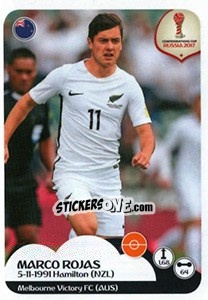 Sticker Marco Rojas - FIFA Confederation Cup Russia 2017 - Panini