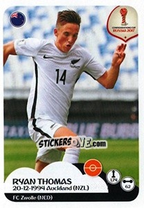 Sticker Ryan Thomas - FIFA Confederation Cup Russia 2017 n. 76 - Panini