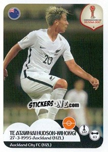 Sticker Te Atawhai Hudson-Wihongi - FIFA Confederation Cup Russia 2017 n. 78 - Panini