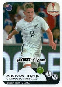 Sticker Monty Patterson - FIFA Confederation Cup Russia 2017 n. 83 - Panini