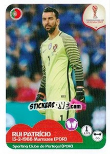 Sticker Rui Patrício - FIFA Confederation Cup Russia 2017 - Panini