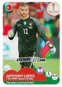 Sticker Anthony Lopes - FIFA Confederation Cup Russia 2017 n. 91 - Panini