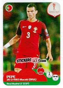 Sticker Pepe - FIFA Confederation Cup Russia 2017 n. 92 - Panini