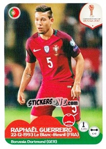 Sticker Raphaël Guerreiro - FIFA Confederation Cup Russia 2017 n. 94 - Panini