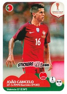 Sticker João Cancelo - FIFA Confederation Cup Russia 2017 - Panini