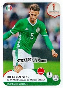 Cromo Diego Reyes - FIFA Confederation Cup Russia 2017 - Panini