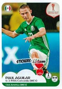 Cromo Paul Aguilar - FIFA Confederation Cup Russia 2017 - Panini