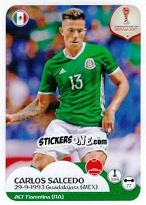 Sticker Carlos Salcedo - FIFA Confederation Cup Russia 2017 - Panini