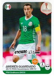Sticker Andrés Guardado - FIFA Confederation Cup Russia 2017 n. 126 - Panini