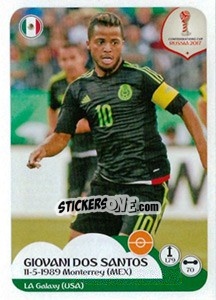 Sticker Giovani Dos Santos - FIFA Confederation Cup Russia 2017 - Panini