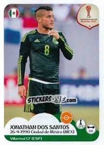 Sticker Jonathan Dos Santos - FIFA Confederation Cup Russia 2017 n. 128 - Panini