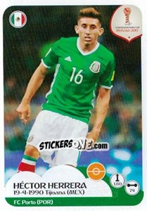 Cromo Héctor Herrera - FIFA Confederation Cup Russia 2017 - Panini