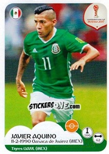 Sticker Javier Aquino - FIFA Confederation Cup Russia 2017 n. 131 - Panini