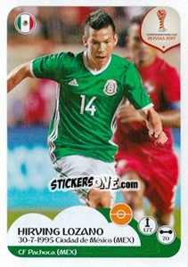 Sticker Hirving Lozano - FIFA Confederation Cup Russia 2017 n. 132 - Panini