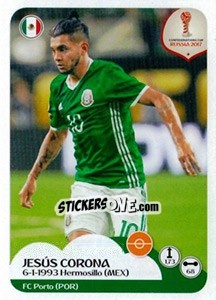 Sticker Jesús Corona - FIFA Confederation Cup Russia 2017 n. 134 - Panini