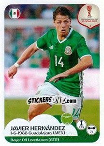 Sticker Javier Hernández - FIFA Confederation Cup Russia 2017 n. 135 - Panini