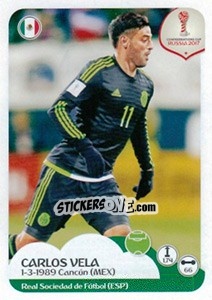 Sticker Carlos Vela - FIFA Confederation Cup Russia 2017 n. 137 - Panini