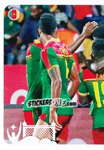 Sticker Celebration Cameroon (puzzle 1) - FIFA Confederation Cup Russia 2017 - Panini